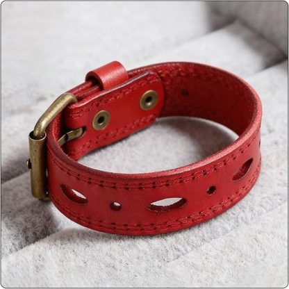 Women’s Punk Leather Cuff Bracelet