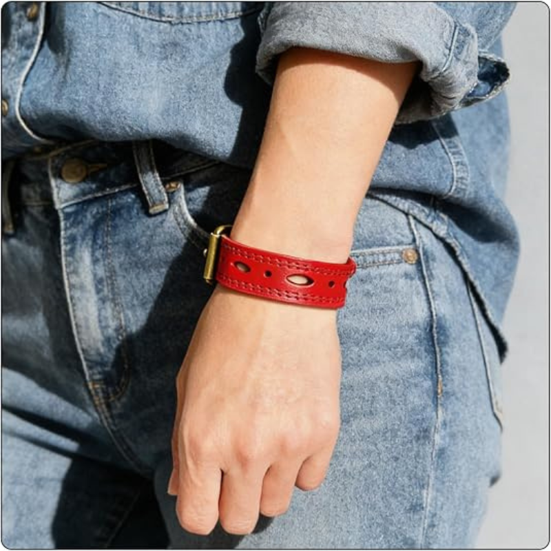 Women’s Punk Leather Cuff Bracelet