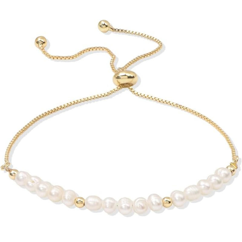 Dainty Pearl Chain Bracelets