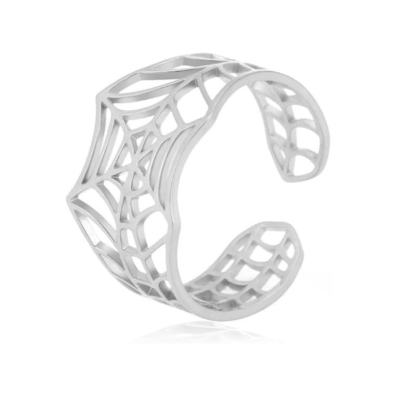 Personalized Spider Web Adjustable Ring