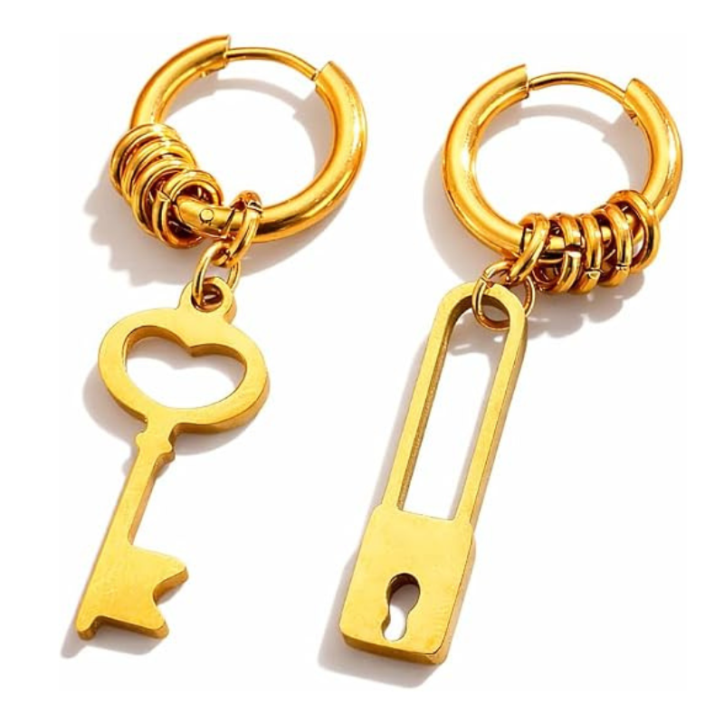 Knot Key Lock Funny Hoop Y2K Punk Earring