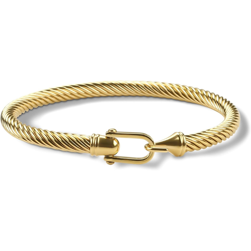 Stylish Fine Twisted Cable Bracelet