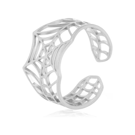 Personalized Spider Web Adjustable Ring