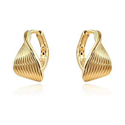 Textured Shell Design Chunky Dangle Earrings