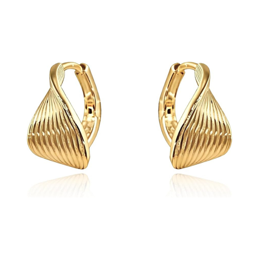 Textured Shell Design Chunky Dangle Earrings