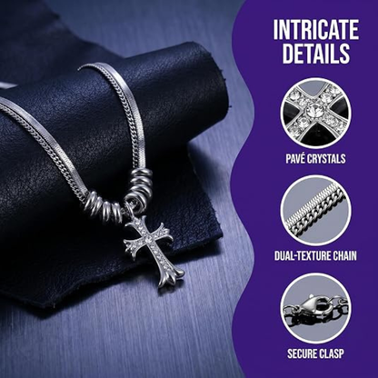 Gothic Punk Cross Pendant Necklace