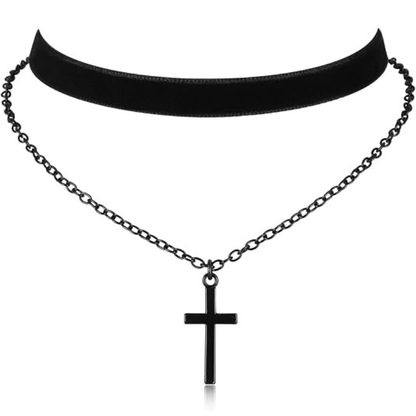 Black Velvet  Layered Necklace