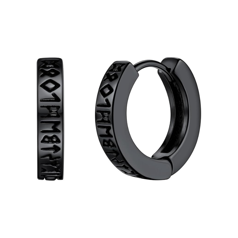 Stainless Steel Viking Hoop Earring