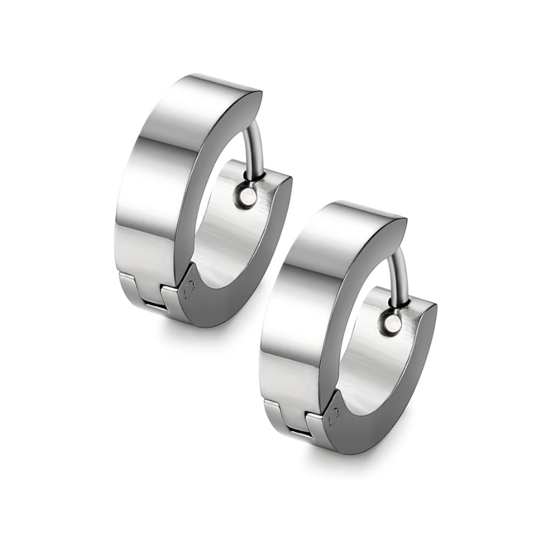 Stainless Steel Unique Small Hoop Earrings