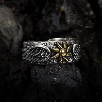 Gold Sun Flower Fidget Adjustable Ring