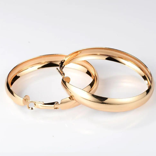 Chunky Gold Silver Hoop Earrings