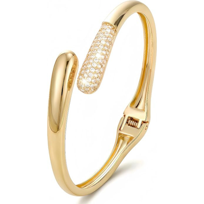 14K Gold Plated Open Cuff Bangle Bracelet