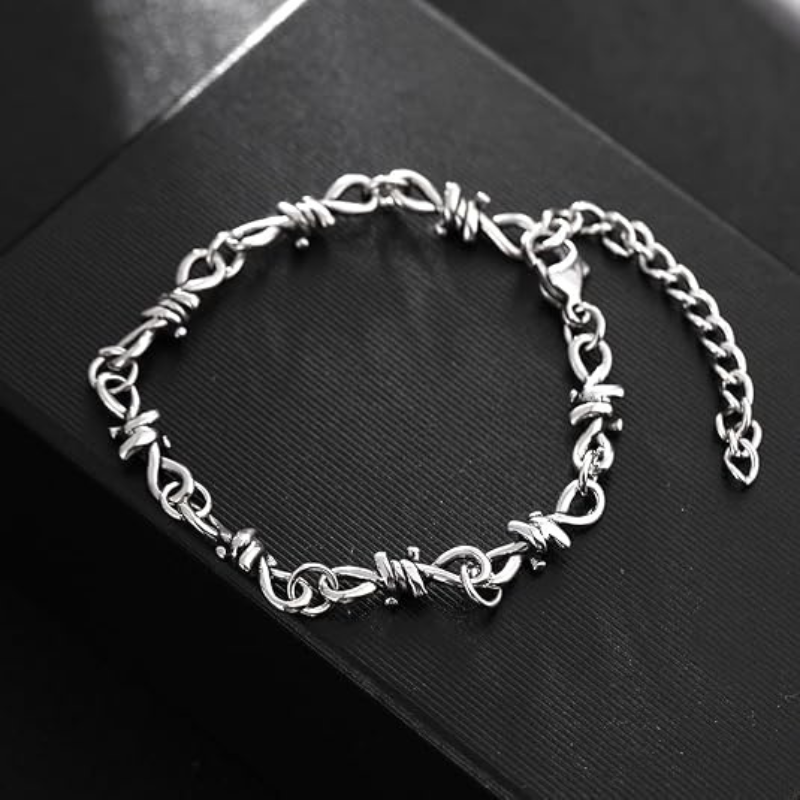 Gothic Barbed Wire Stainless Steel Bracelet