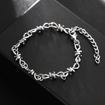 Gothic Barbed Wire Stainless Steel Bracelet