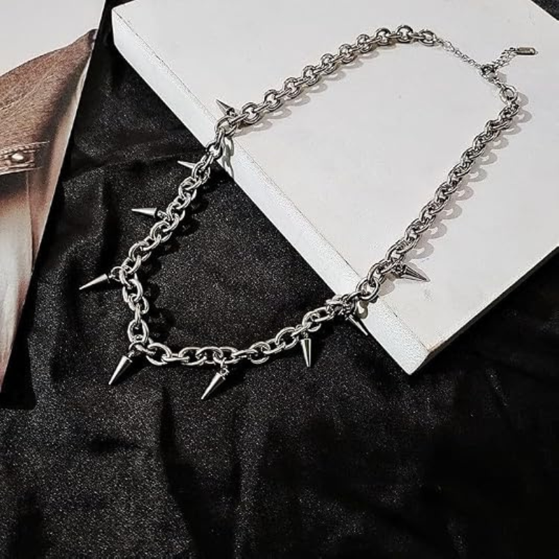 Tapered Rivet Stainless Steel Necklace