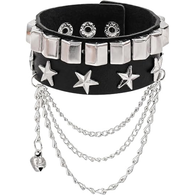 Punk Studded Bracelet for Women Men
