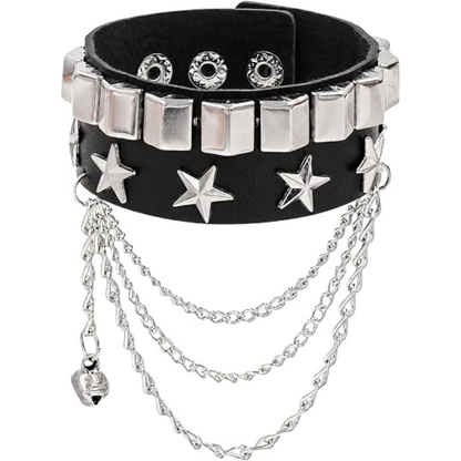 Punk Studded Bracelet for Women Men
