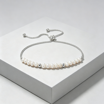 Dainty Pearl Chain Bracelets