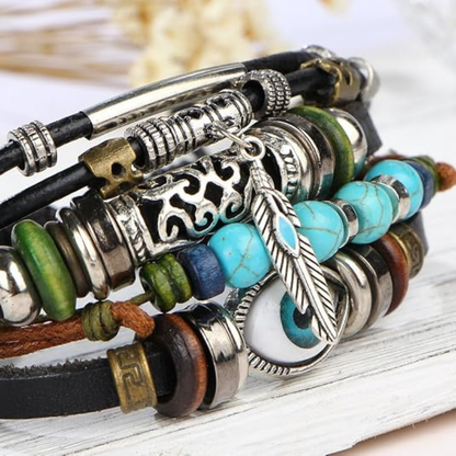 Evil Eye Charms Turquoises Beads Bracelets