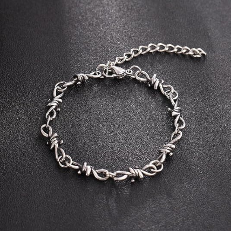Gothic Barbed Wire Stainless Steel Bracelet