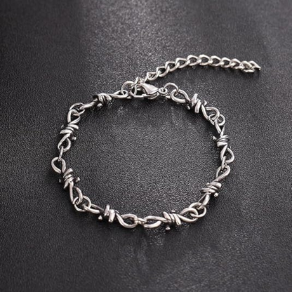 Gothic Barbed Wire Stainless Steel Bracelet