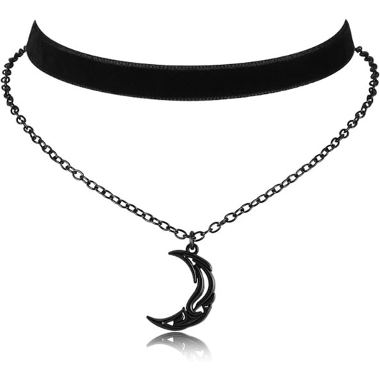 Black Velvet  Layered Necklace