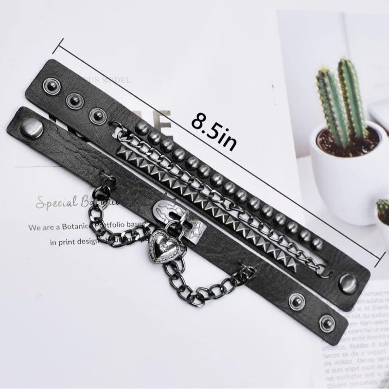 4U Rivet Bracelet Wrist Punk Sports Rock