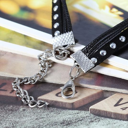 Gothic Vintage Flannelette Rope Cross Neckband