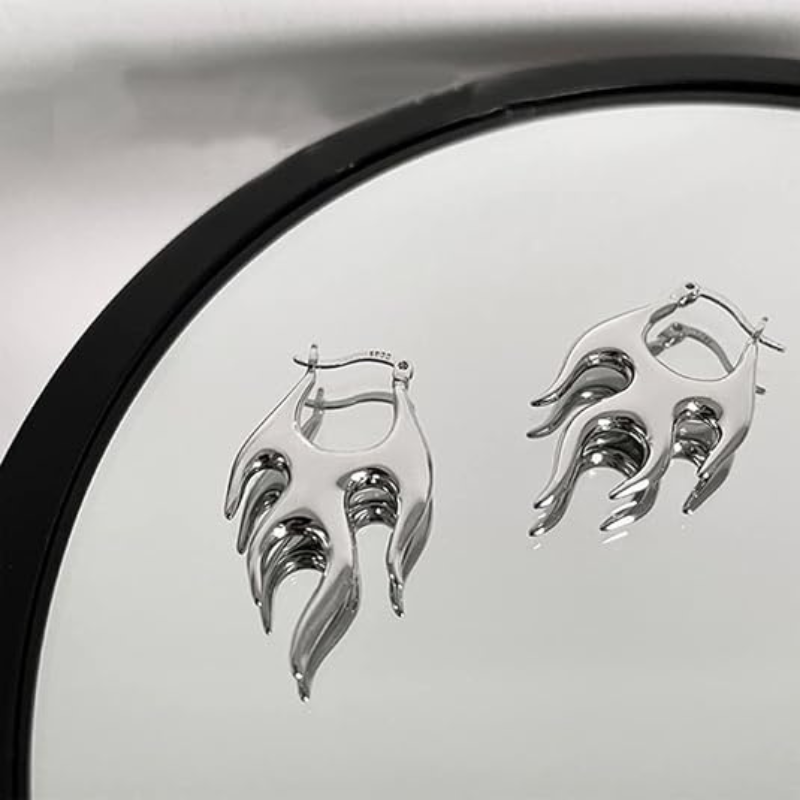 Punk Flame Hoop Earrings