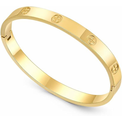 18K Gold Plated Titanium Steel Cuff Bangle