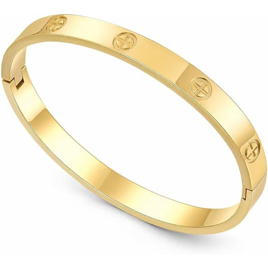 18K Gold Plated Titanium Steel Cuff Bangle