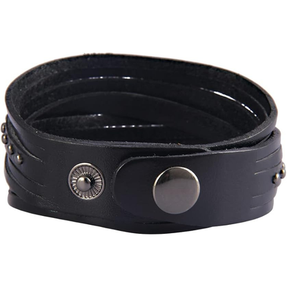 Wide Leather Wristband Thick Viking Leather Bracelets