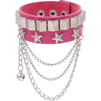 Punk Studded Bracelet for Women Men