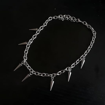 Tapered Rivet Stainless Steel Necklace