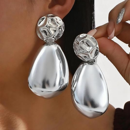 Geometrical Statement Teardrop Dangle Earrings