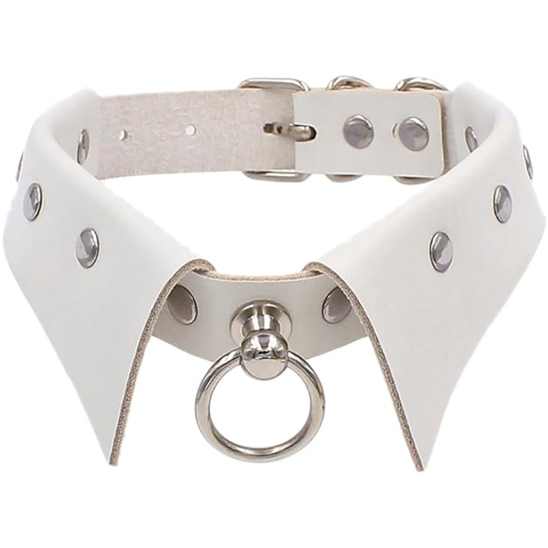 Gothic Leather Choker Necklace