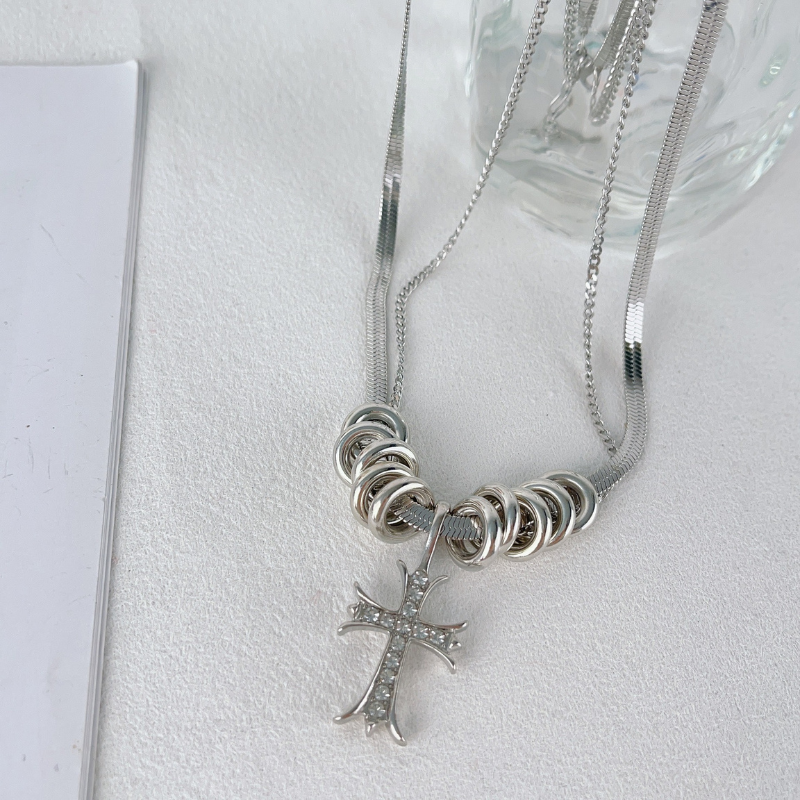 Gothic Punk Cross Pendant Necklace