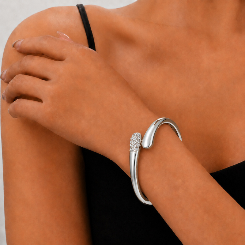 14K Gold Plated Open Cuff Bangle Bracelet