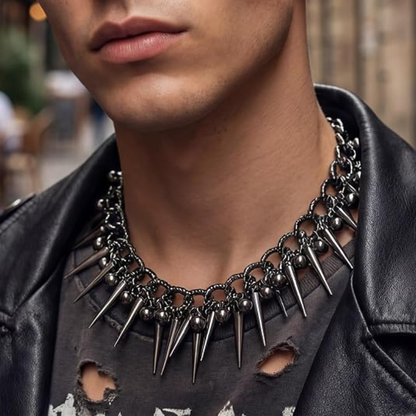 Punk Gothic Spike Necklace