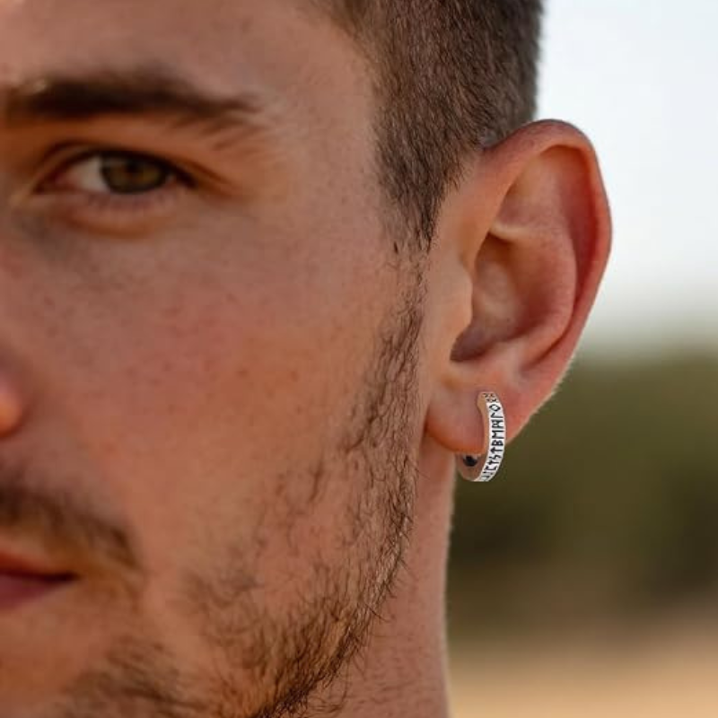 Stainless Steel Viking Hoop Earring