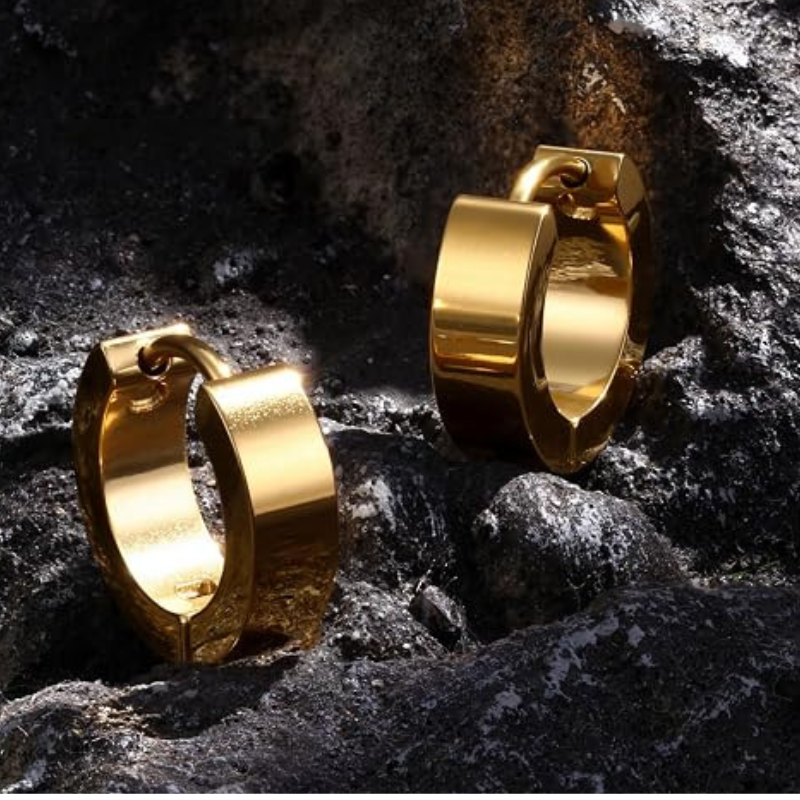 Stainless Steel Unique Small Hoop Earrings