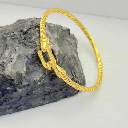 Stylish Fine Twisted Cable Bracelet