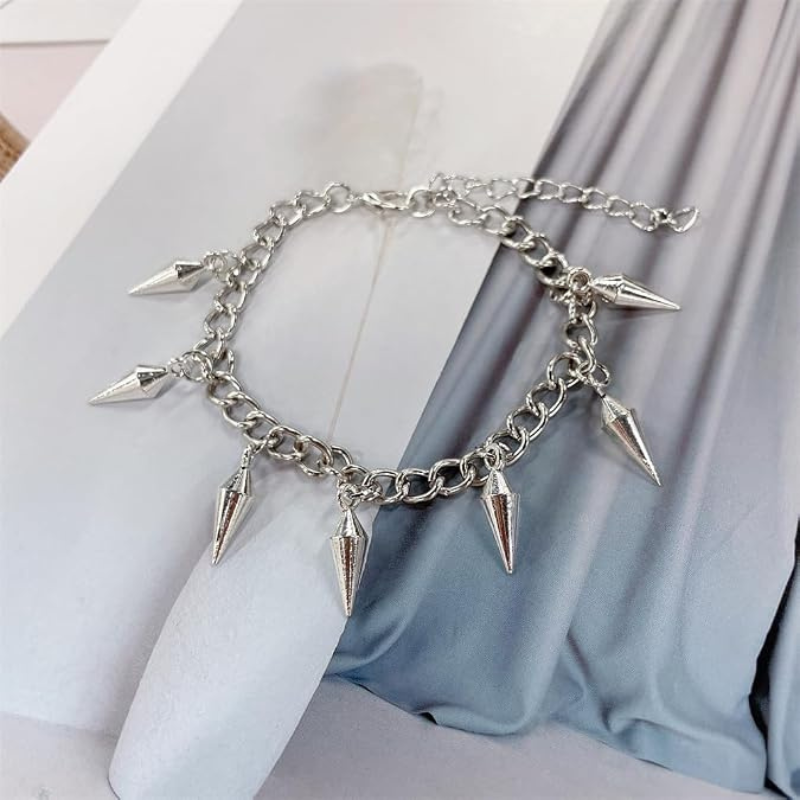 Minimalist Spike Charm Bracelets