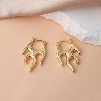 Punk Flame Hoop Earrings