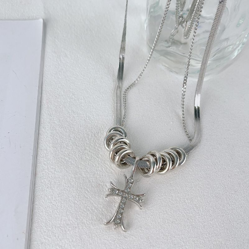 Gothic Punk Cross Pendant Necklace