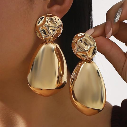 Geometrical Statement Teardrop Dangle Earrings