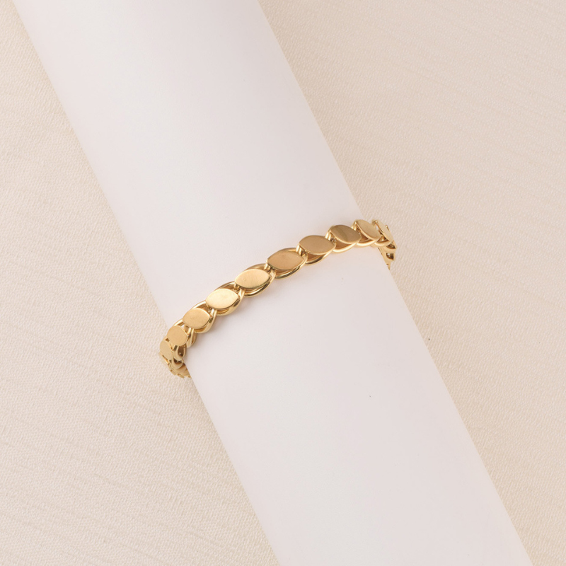 14K Gold Plated Laurel Link Bracelets