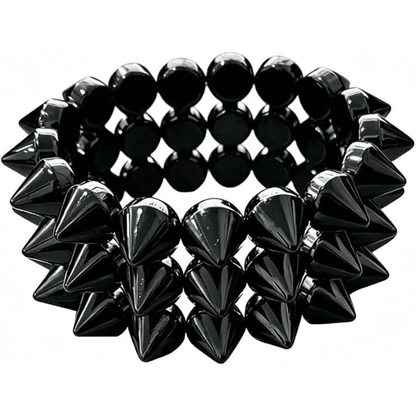 Exaggerated Rivet Studed Spike Bracelets