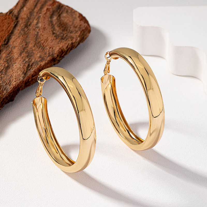 Chunky Gold Silver Hoop Earrings