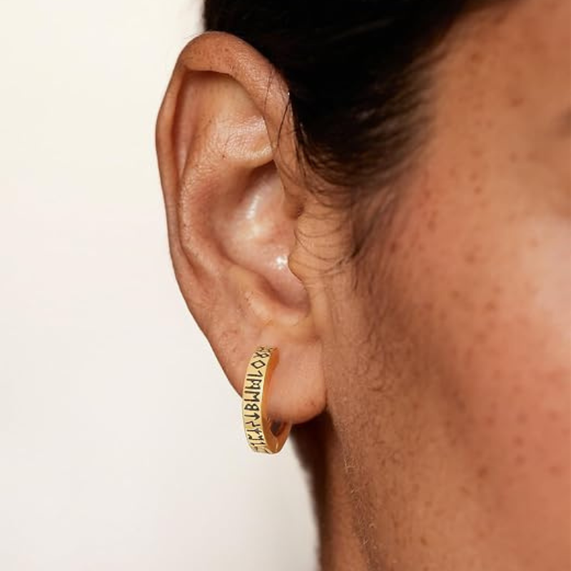 Stainless Steel Viking Hoop Earring